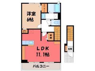 ブルック Aの物件間取画像